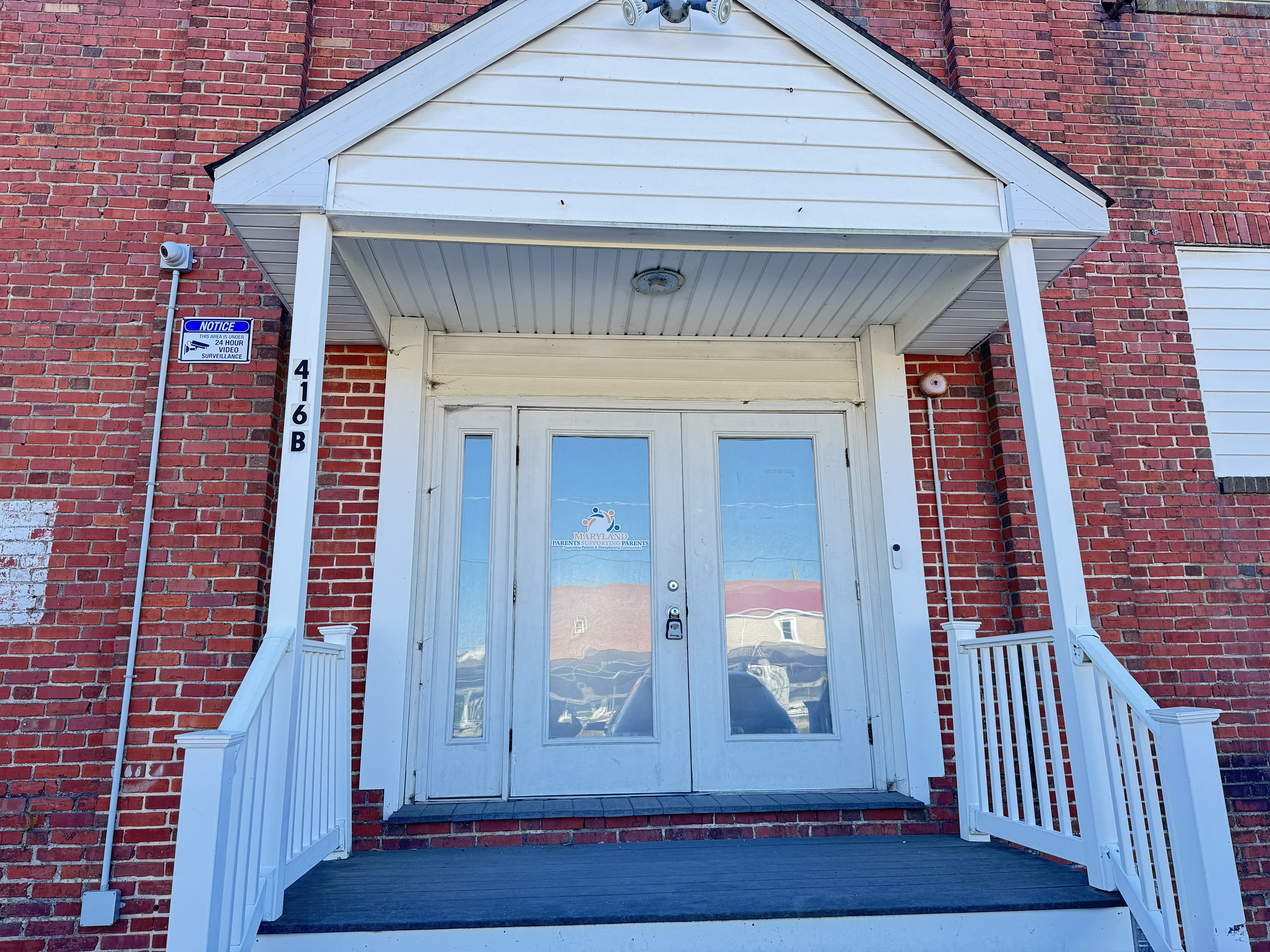 Entrance to Pleasant Street Hall venue, Cambridge MD