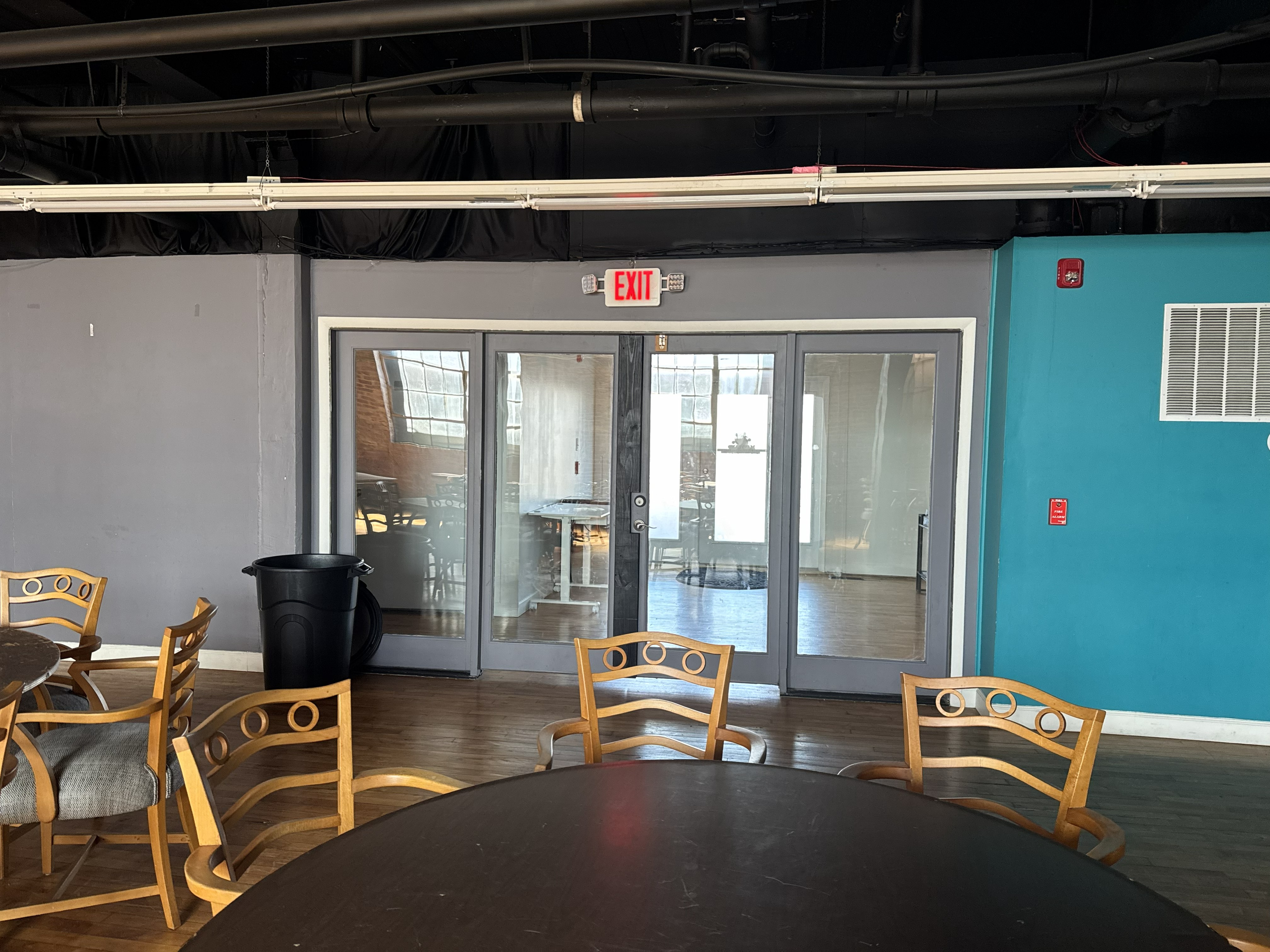 Main hall interior at Pleasant Street Hall venue